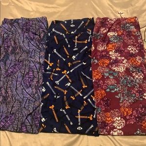 Bundle of 3 LulaRoe TC leggings